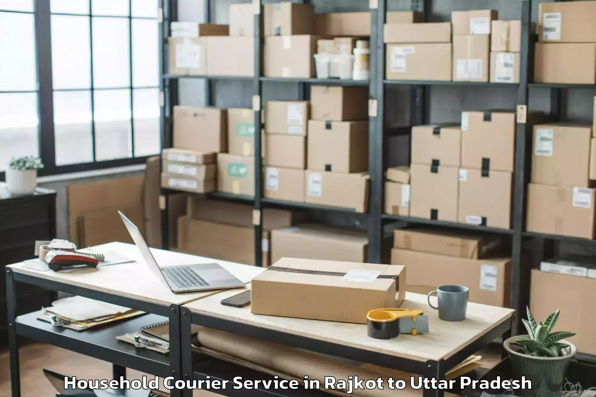 Hassle-Free Rajkot to Bikapur Household Courier